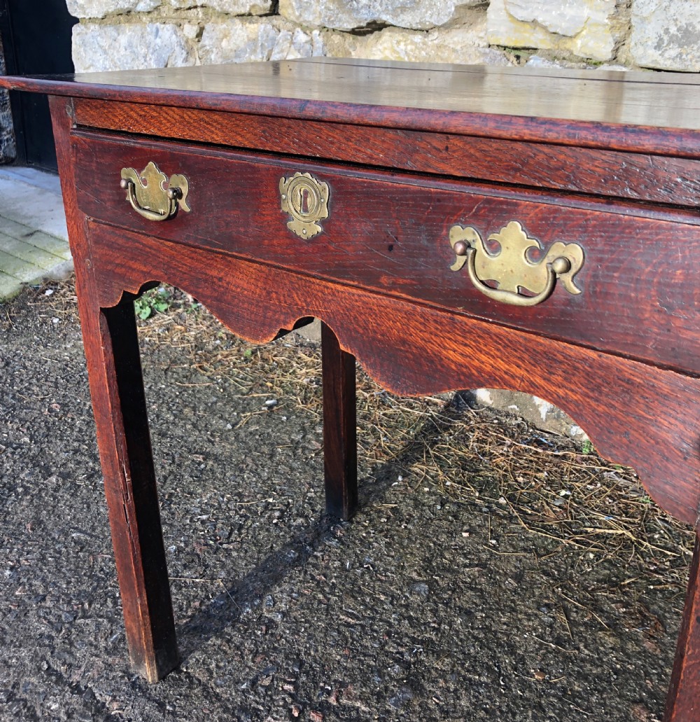 Small Antique 18th Century Oak Side Table View VII