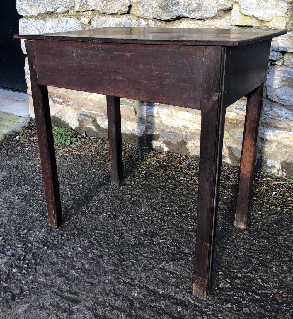Small Antique 18th Century Oak Side Table View XII