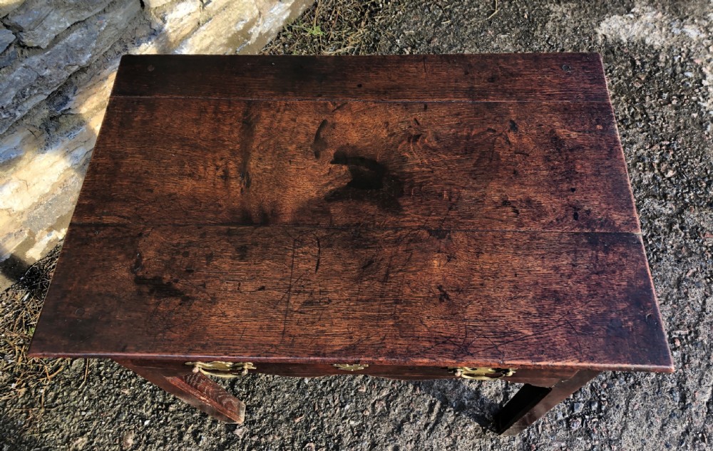 Small Antique 18th Century Oak Side Table View XIV