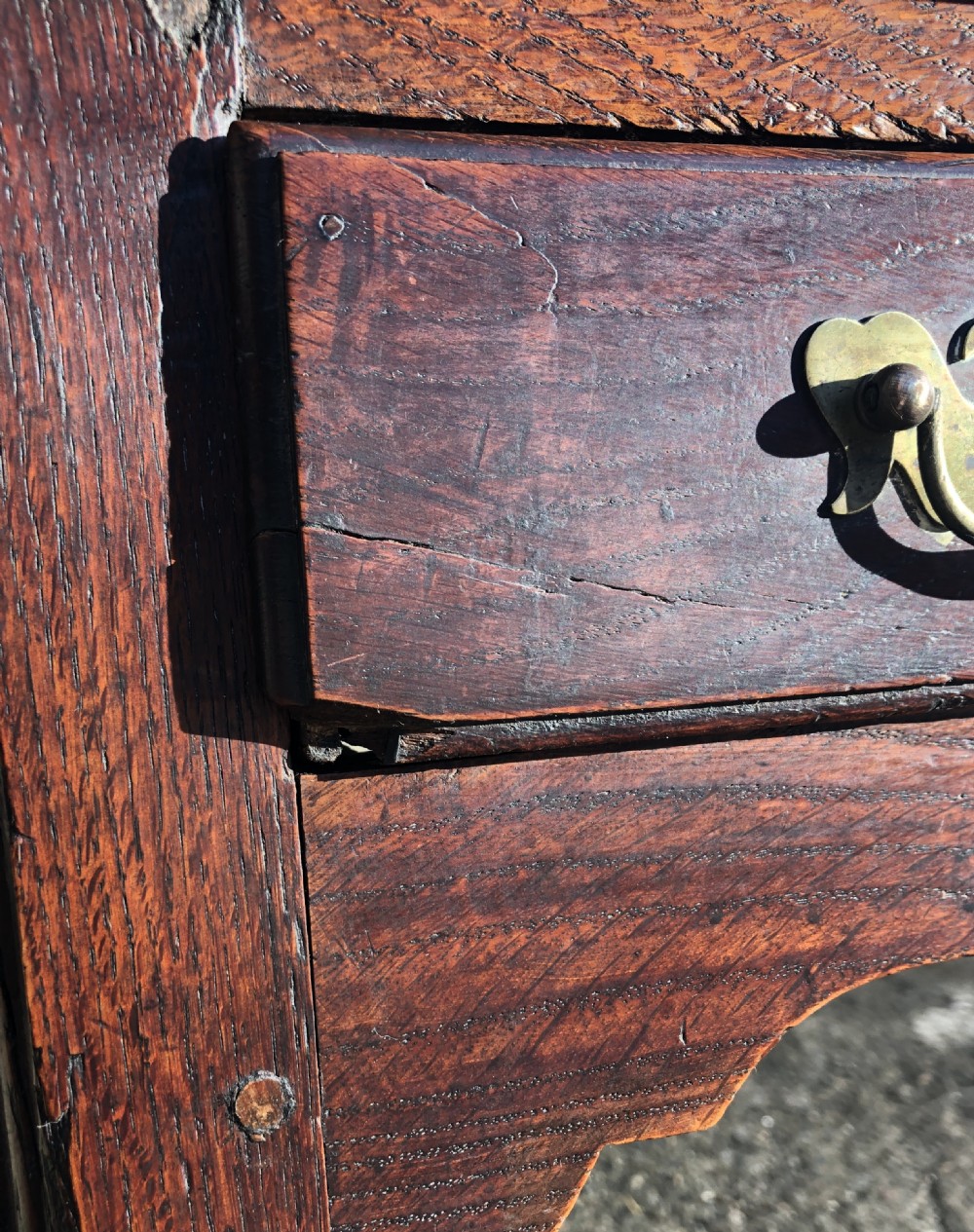 Small Antique 18th Century Oak Side Table View XVIII