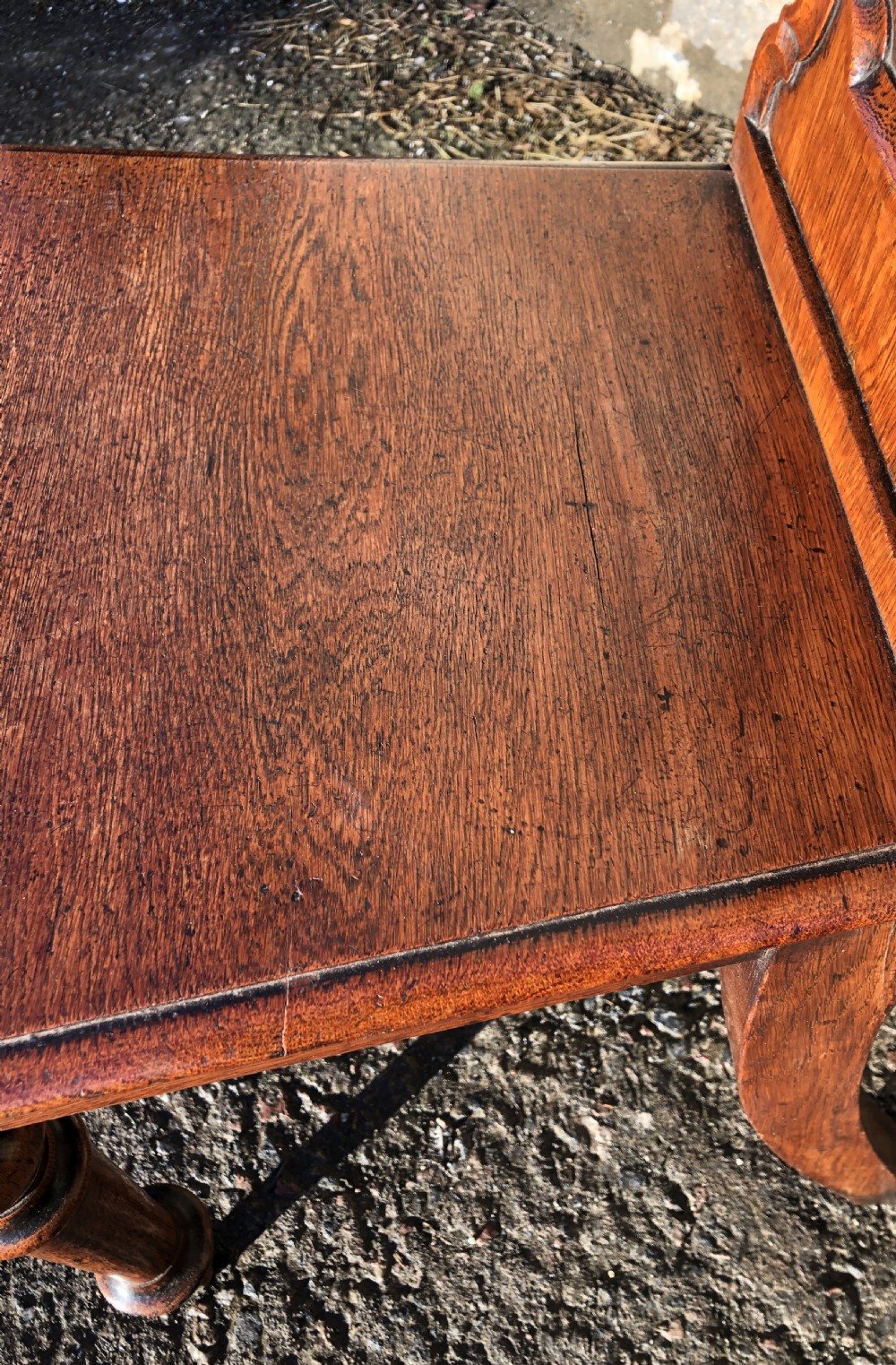 Antique Victorian Gothic Revival Oak Hall Chair View XIII