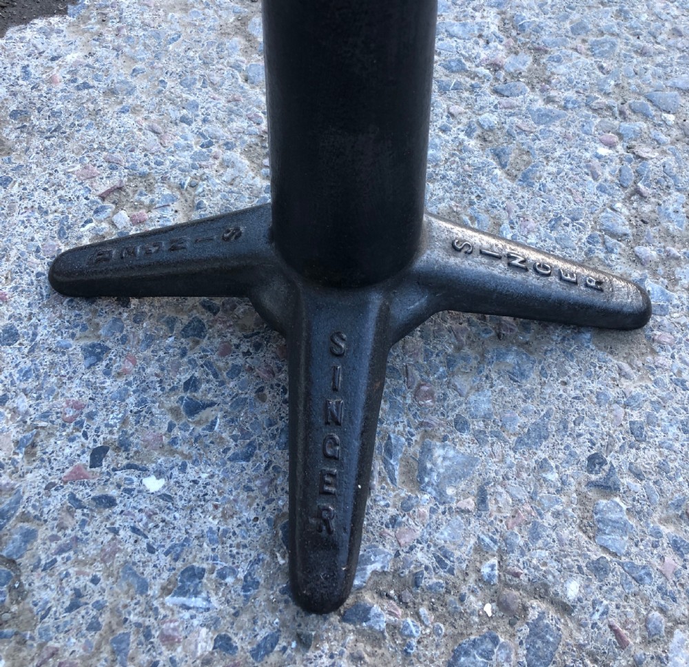 Original Antique Industrial Singer Sewing Stool View V