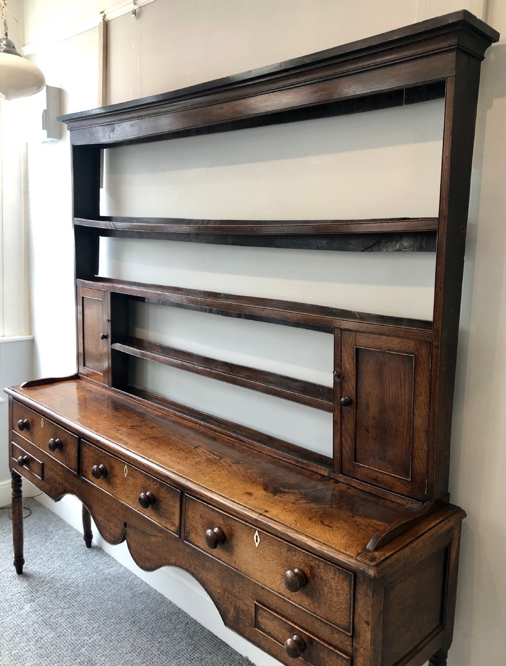 Large Antique Georgian Oak Dresser View VII