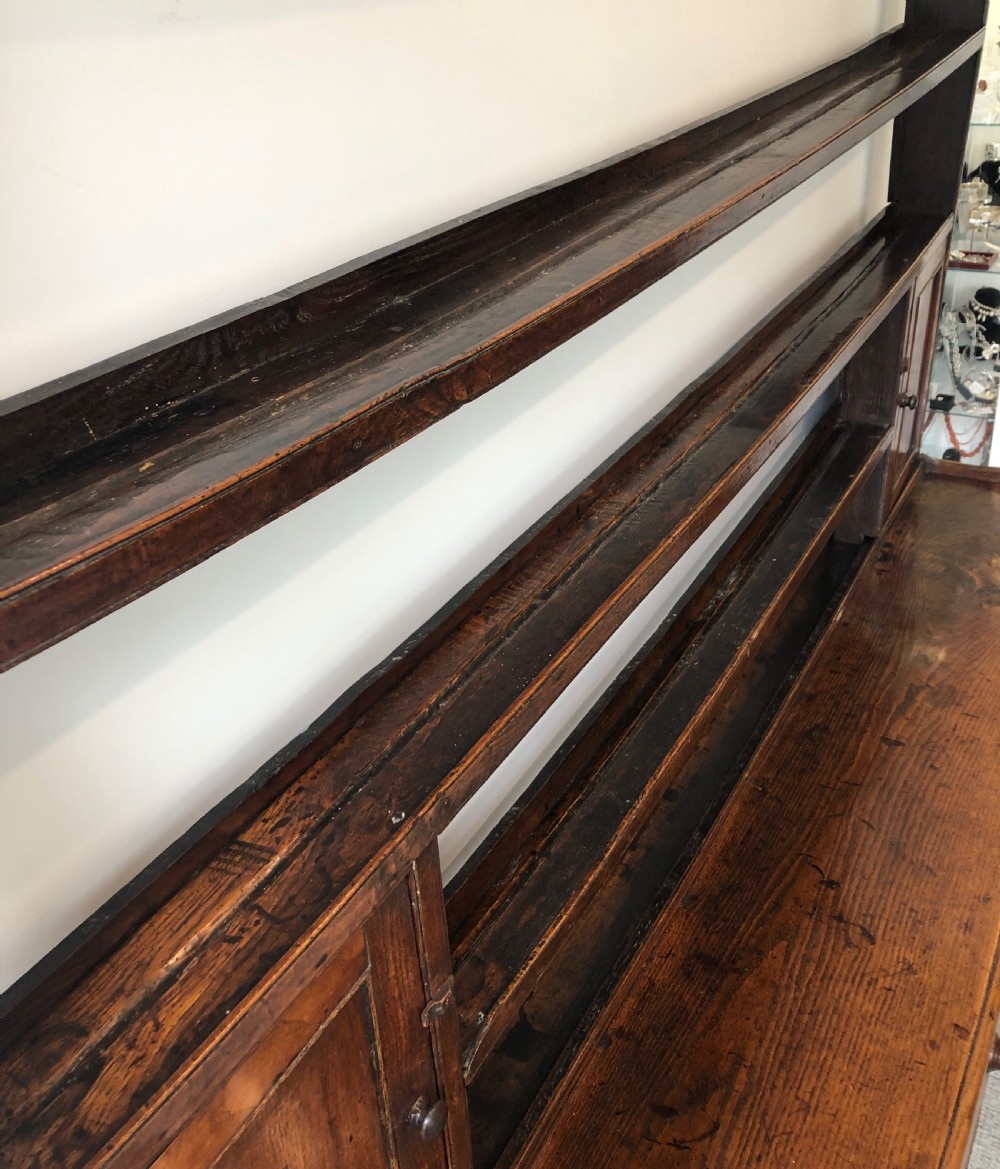 Large Antique Georgian Oak Dresser View X
