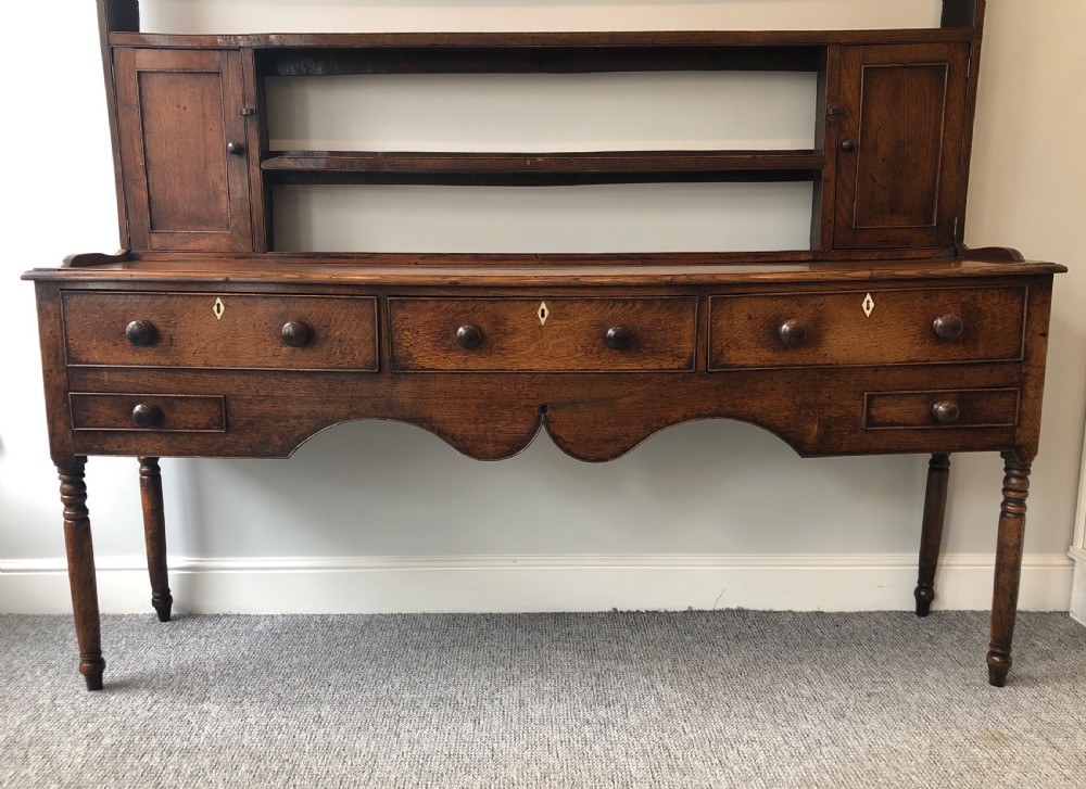 Large Antique Georgian Oak Dresser View XI