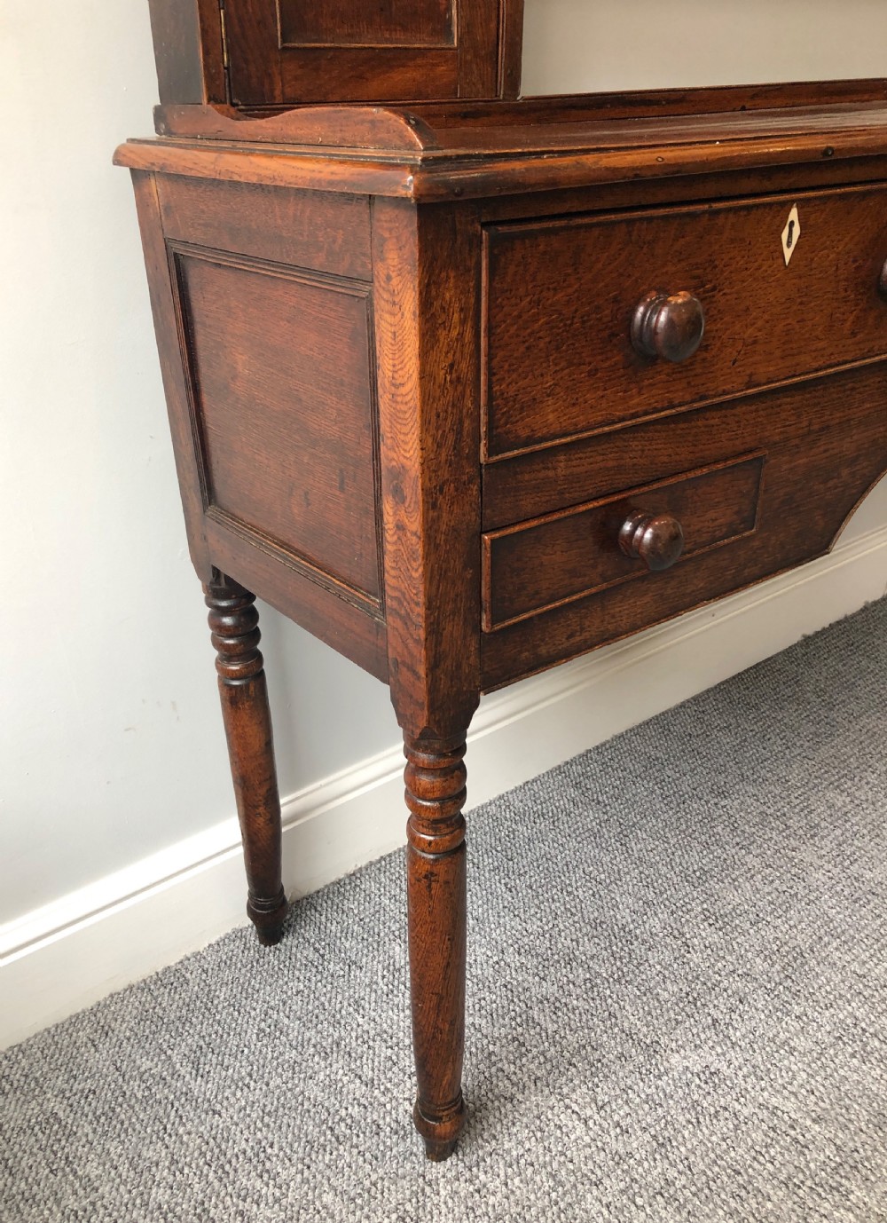 Large Antique Georgian Oak Dresser View XVI