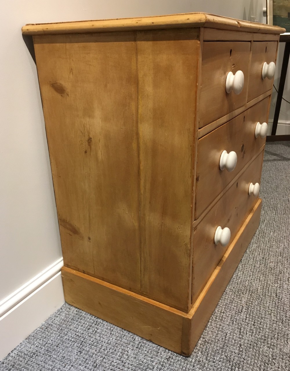 Small Antique Victorian Pine Chest of Drawers View XII