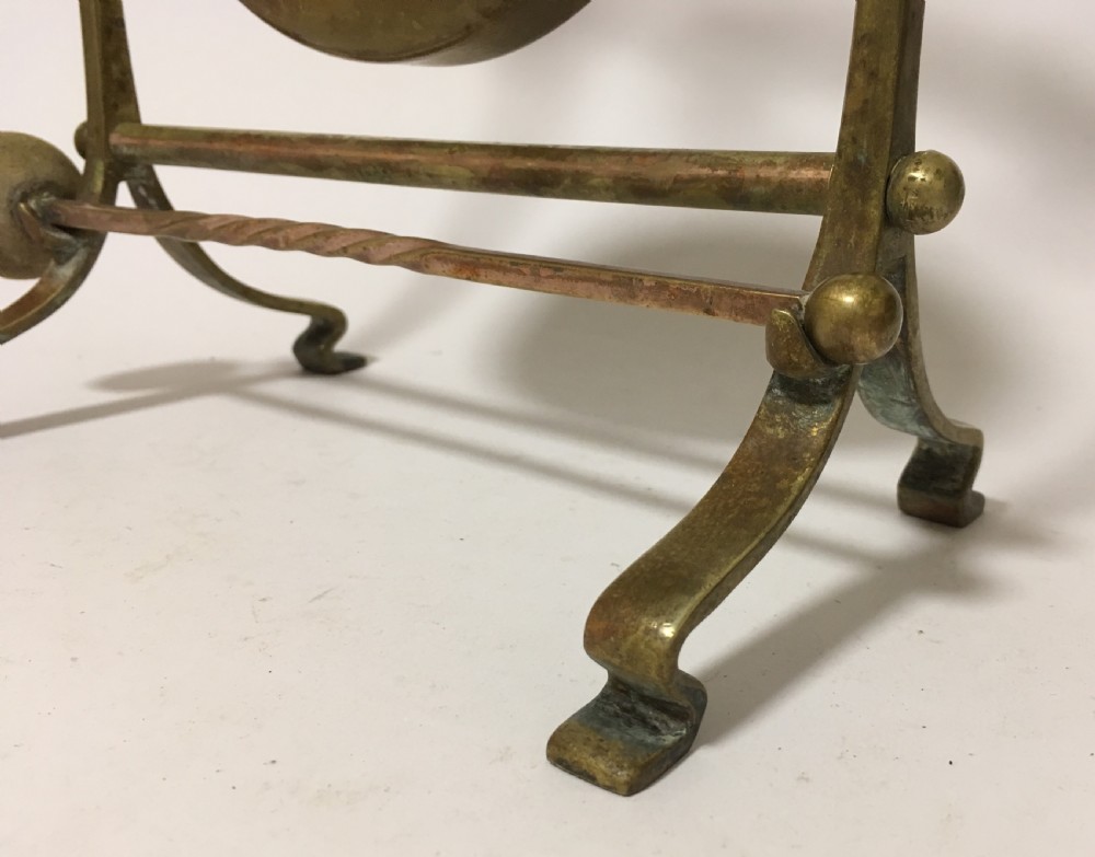 Antique Brass Art Nouveau Table Dinner Gong  View VI