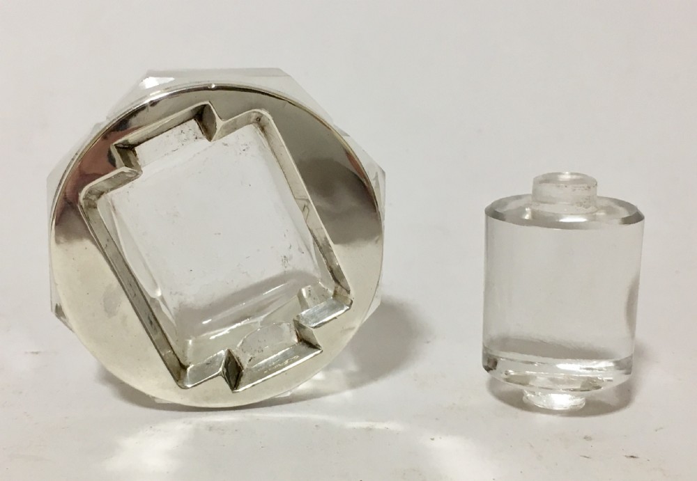 Antique Sterling Silver and Glass Stamp Wetter Roller  View IX