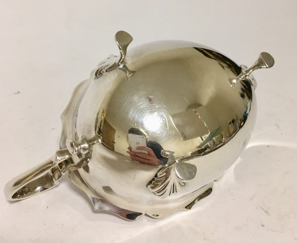 Antique Solid Sterling Silver Sauce Boat View VIII
