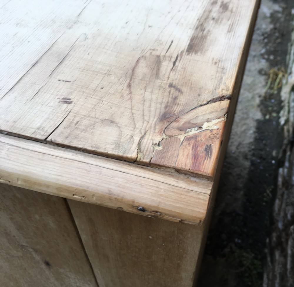 Large Antique Victorian Stripped Pine Chest of Drawers View XI