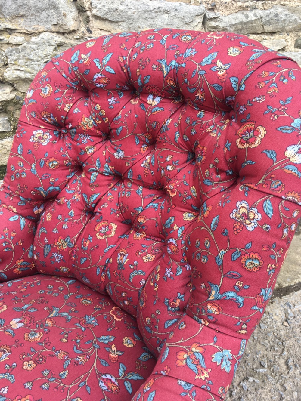 Antique Victorian Button Back Nursing Chair  View XIII