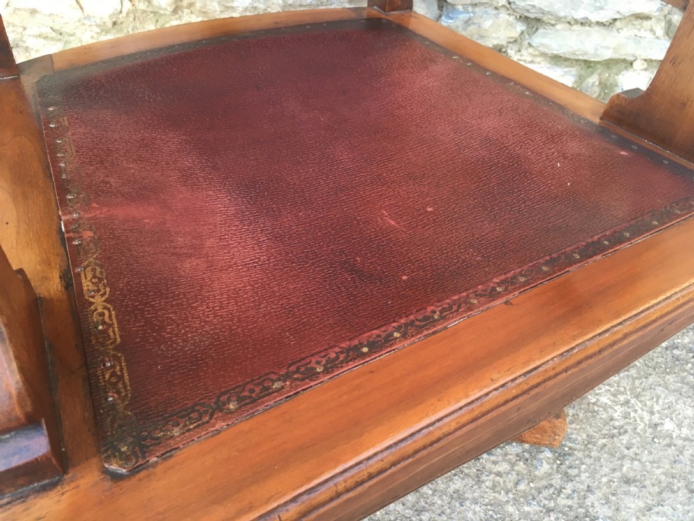 Antique Edwardian Swivel Office Desk Chair View XI
