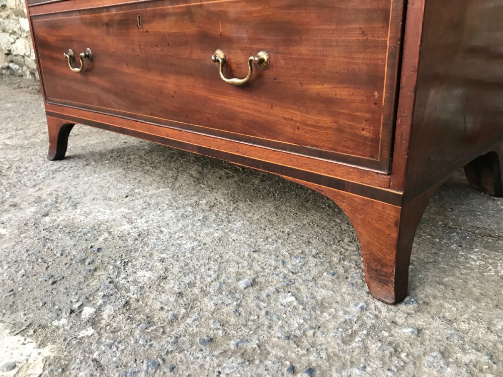 Antique Georgian Mahogany Crossbanded Chest of Drawers View XVII