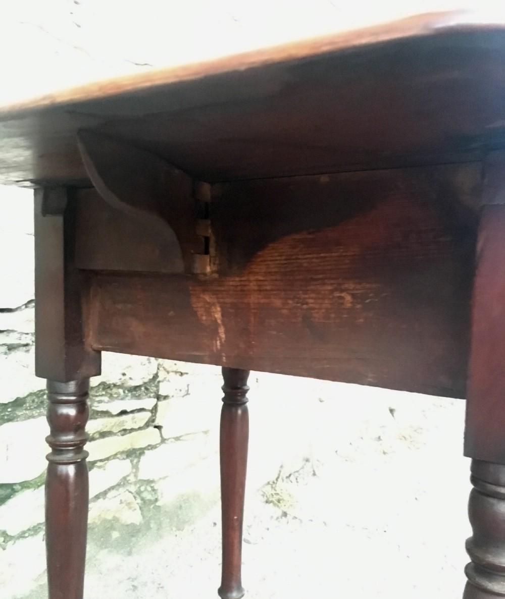 Antique Victorian Two Drawer Drop Flap Work Table View XVIII