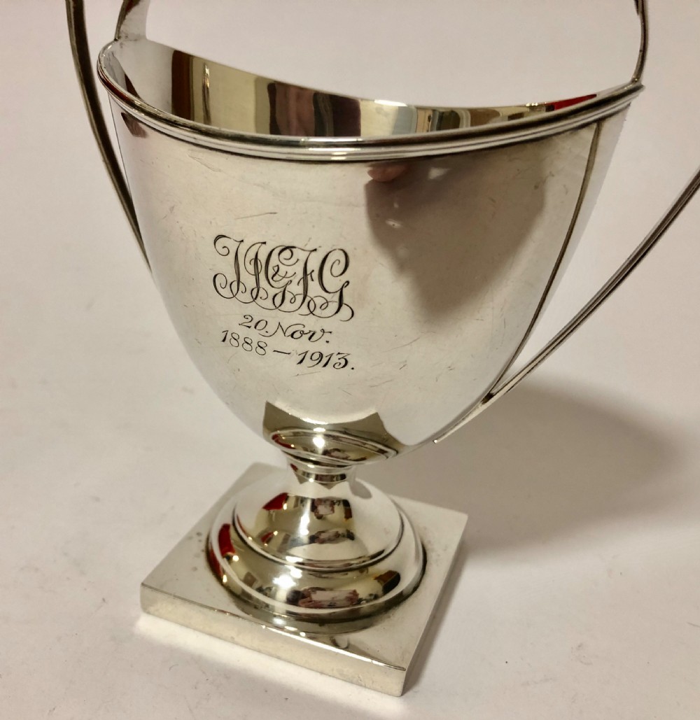 Antique Solid Silver Twin Handled Trophy Cup Chester 1912 View III