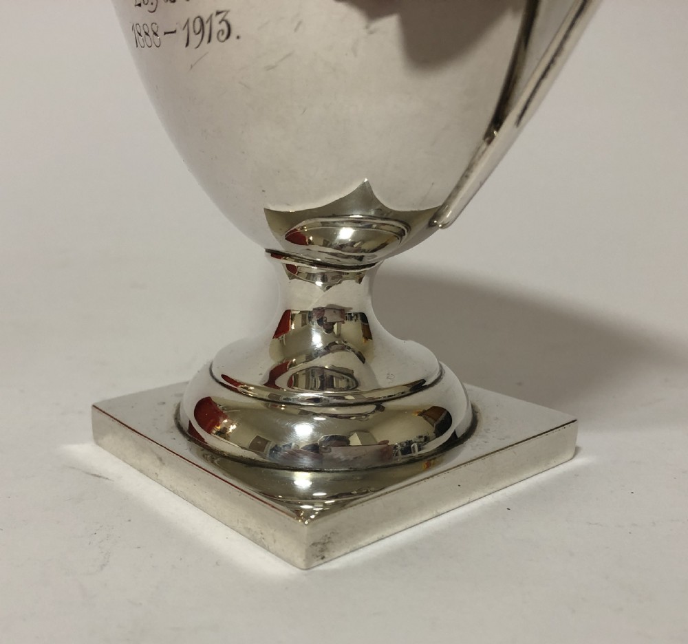 Antique Solid Silver Twin Handled Trophy Cup Chester 1912 View XI