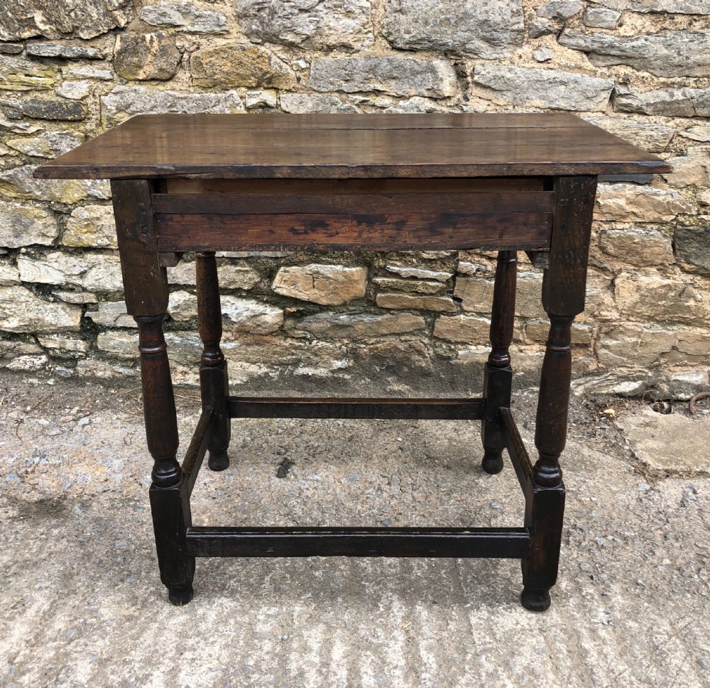 Antique 18th Century Country Oak Side Table View XIII