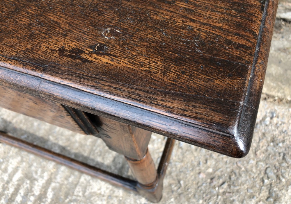 Antique 18th Century Country Oak Side Table View XV