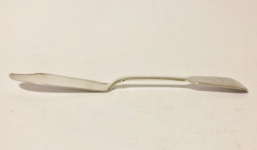 Antique Victorian Solid Silver Butter Knife 1841 William Eaton