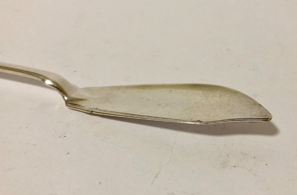 Antique Victorian Solid Silver Butter Knife 1841 William Eaton View III