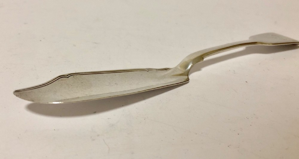 Antique Victorian Solid Silver Butter Knife 1841 William Eaton View V