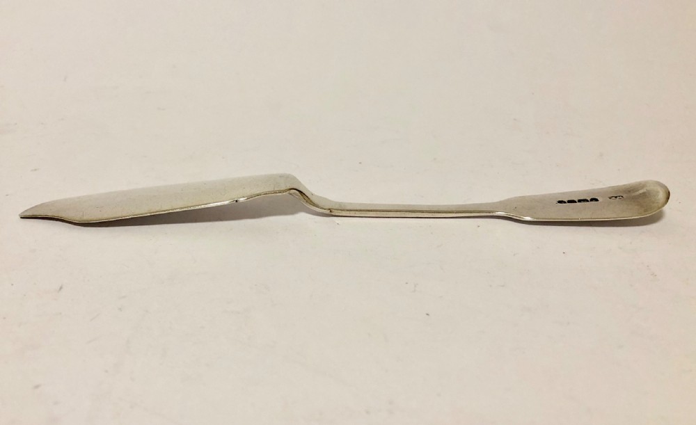 Antique Victorian Solid Silver Butter Knife 1841 William Eaton View VII