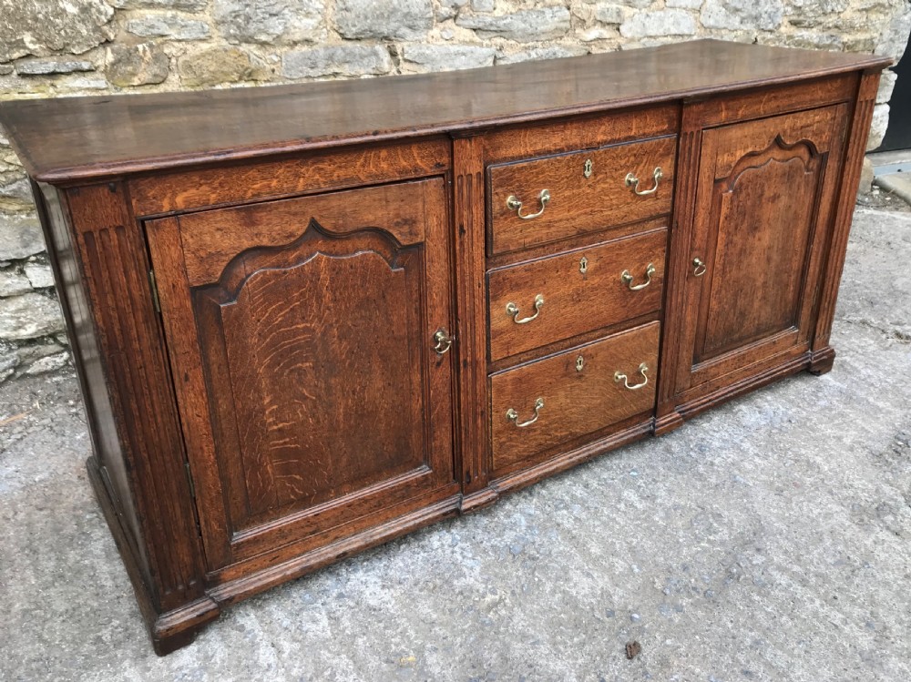 Antique Georgian Oak Dresser Base View III