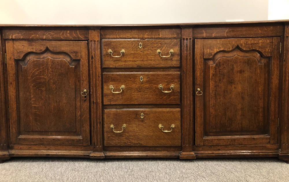 Antique Georgian Oak Dresser Base View VII