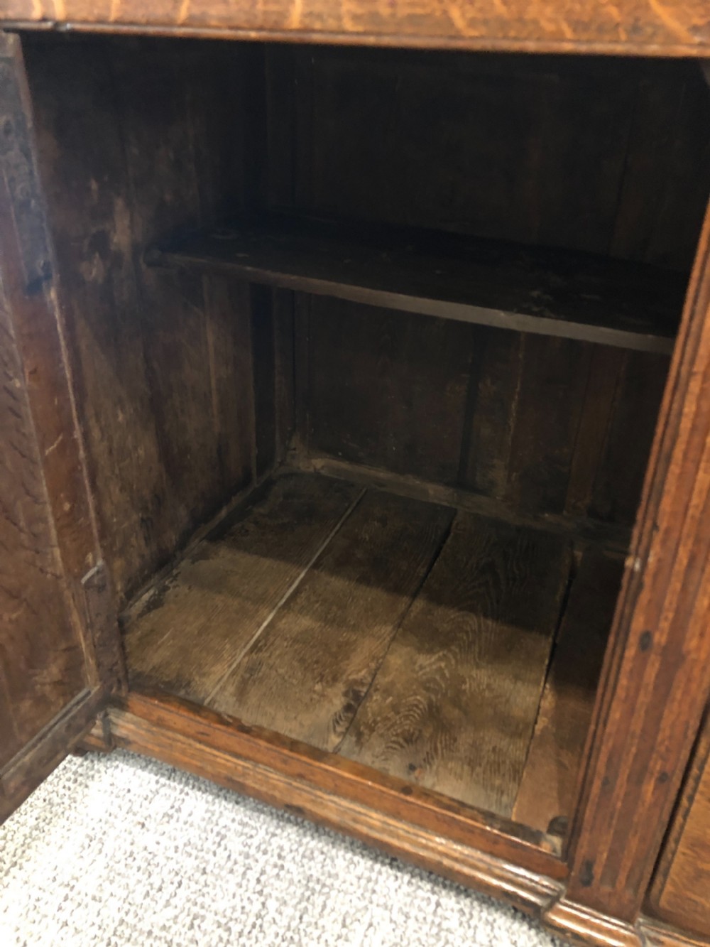Antique Georgian Oak Dresser Base View X
