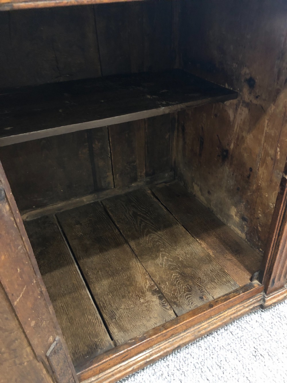 Antique Georgian Oak Dresser Base View XII
