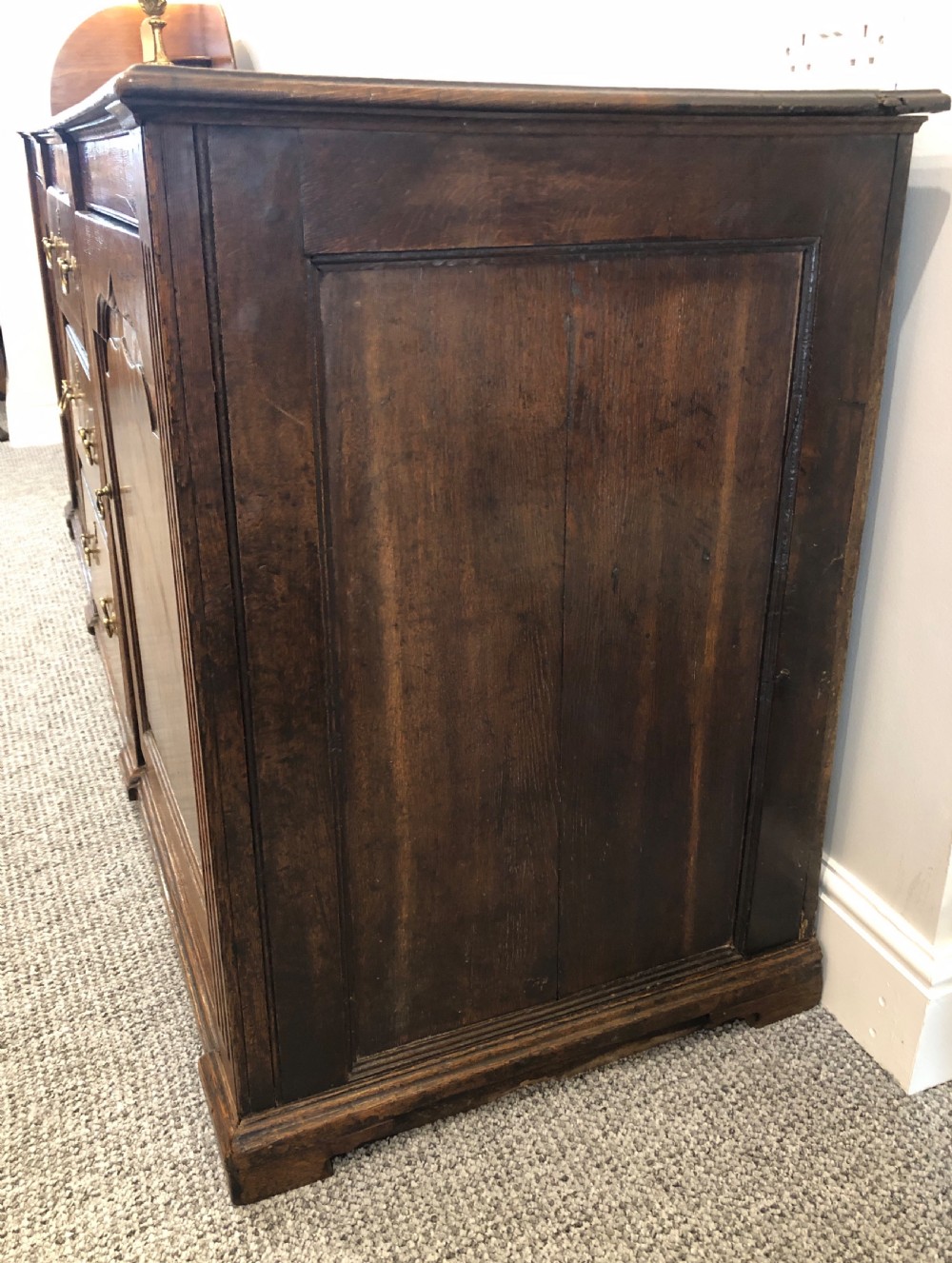 Antique Georgian Oak Dresser Base View XV