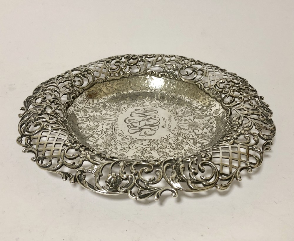Antique American Solid Sterling Silver Dish by Tilden Thurber Co  View II