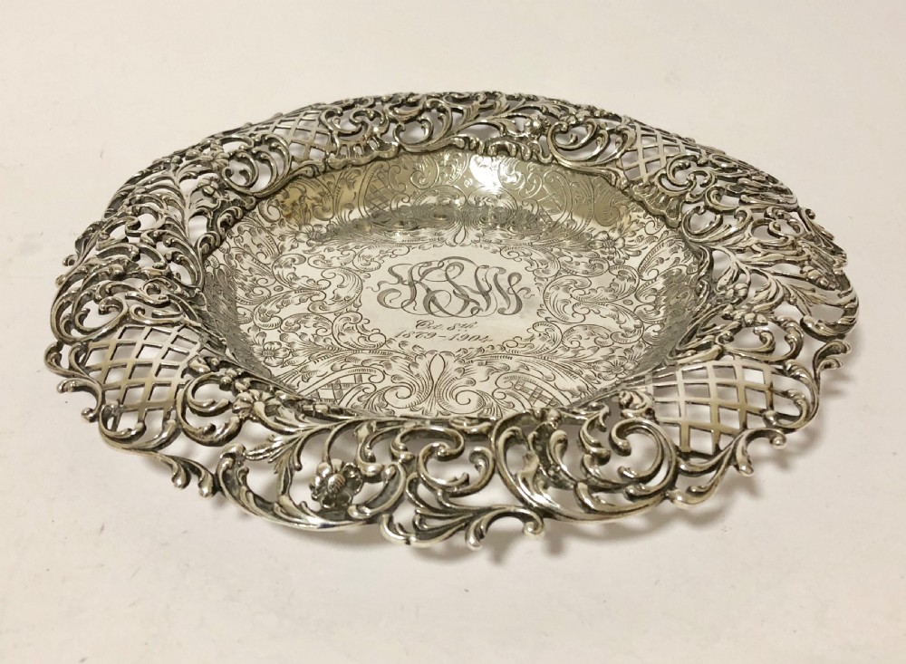 Antique American Solid Sterling Silver Dish by Tilden Thurber Co 