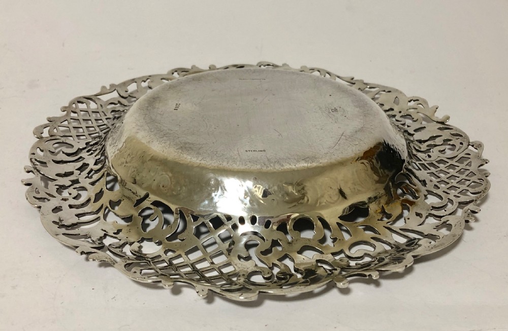 Antique American Solid Sterling Silver Dish by Tilden Thurber Co  View VII