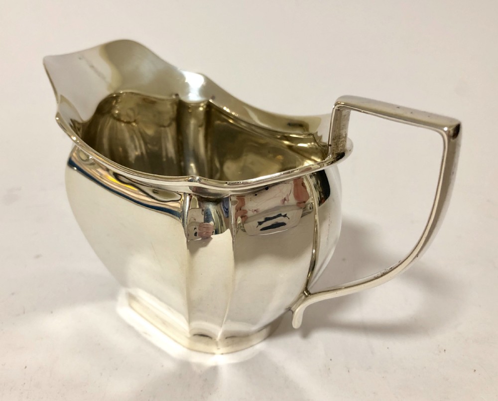 Antique Art Deco Solid Silver Milk Jug View IX