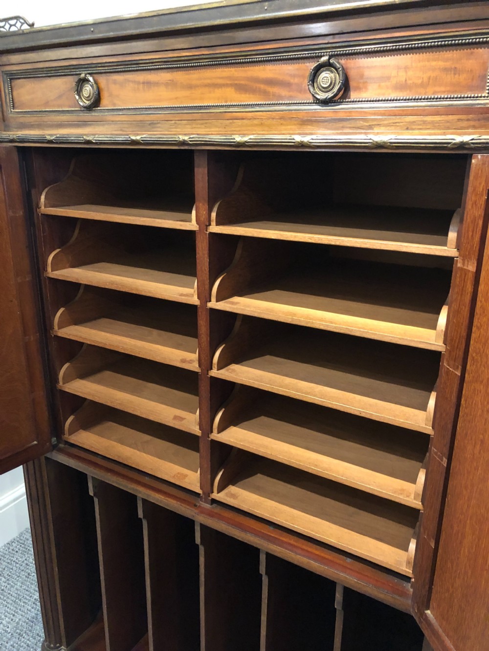 Large Antique Mahogany Music Cabinet View V