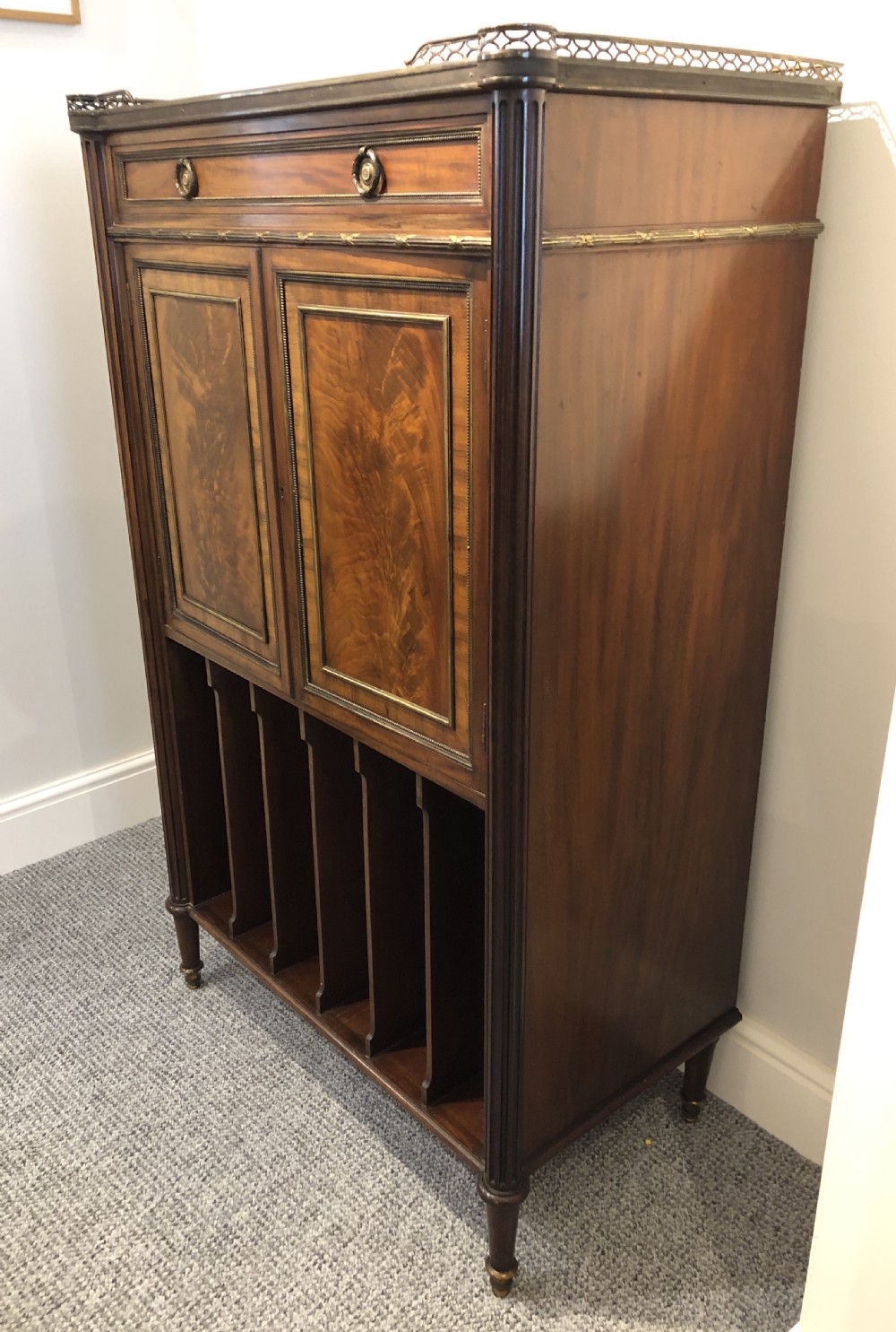 Large Antique Mahogany Music Cabinet View VIII