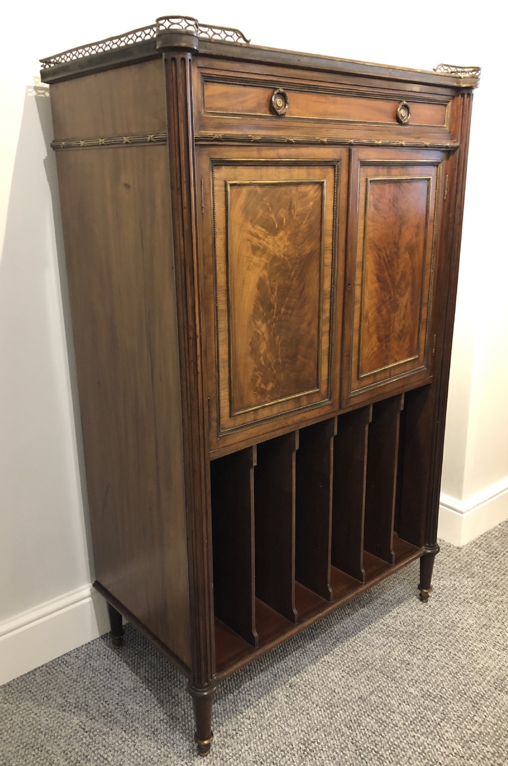 Large Antique Mahogany Music Cabinet View IX