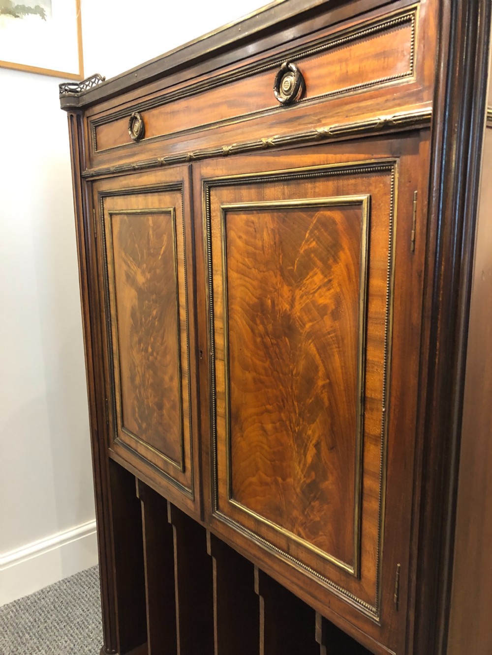 Large Antique Mahogany Music Cabinet View XII
