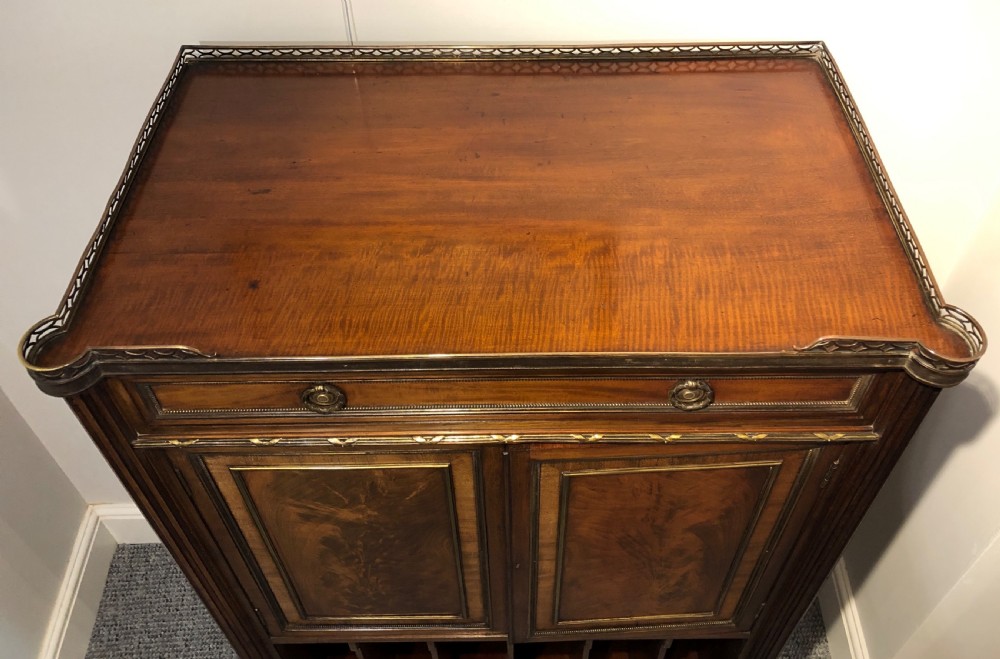 Large Antique Mahogany Music Cabinet View XV