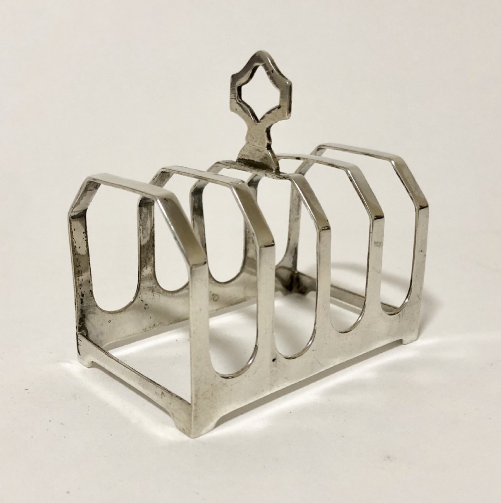 Antique Solid Sterling Silver Toast Rack