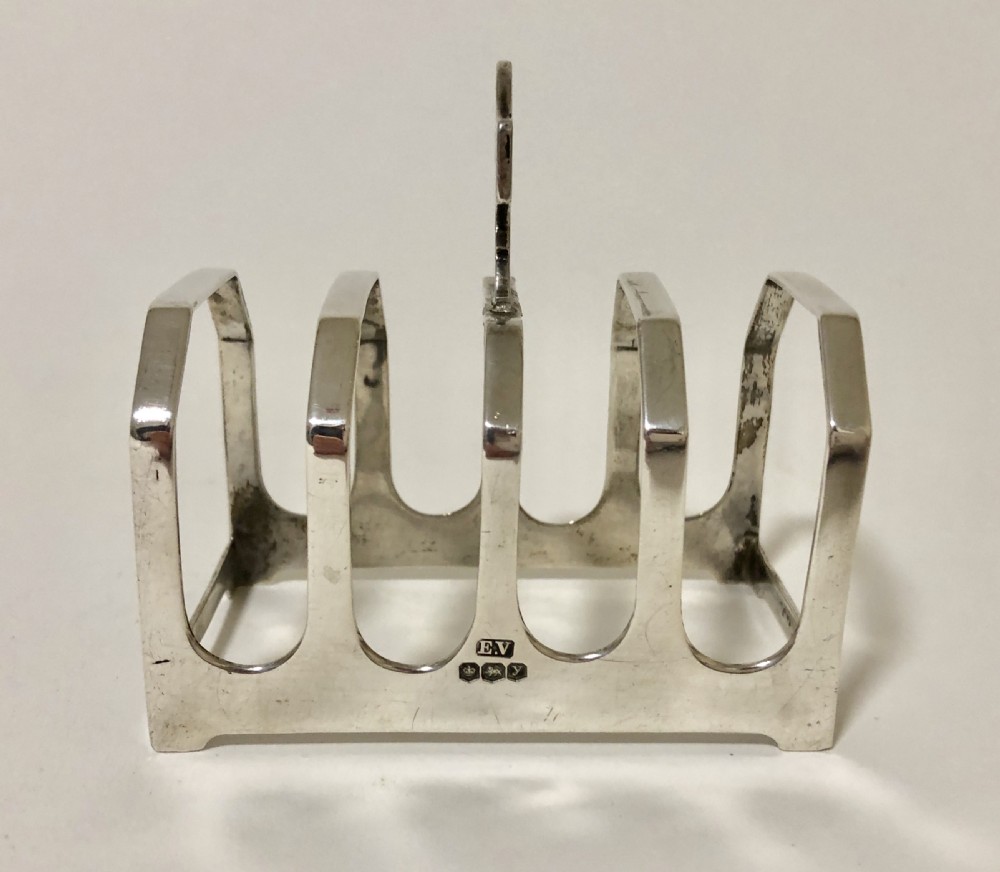Antique Solid Sterling Silver Toast Rack View IV