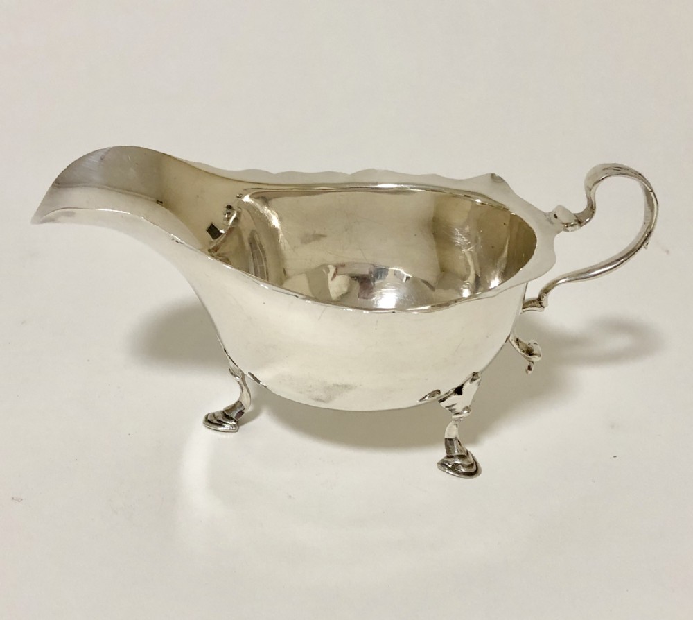 Antique Solid Sterling Silver Sauce Boat
