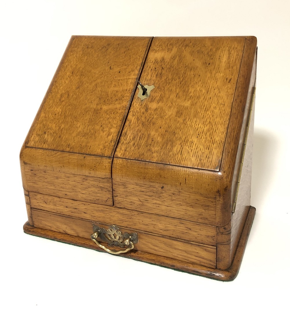 Antique Edwardian Desktop Stationery Cabinet View II