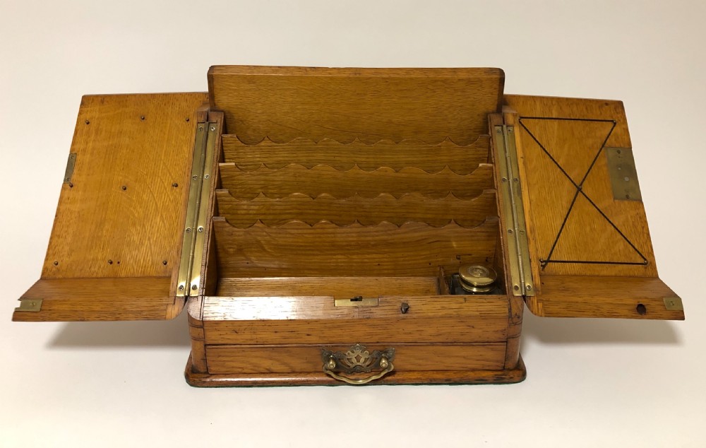Antique Edwardian Desktop Stationery Cabinet View V