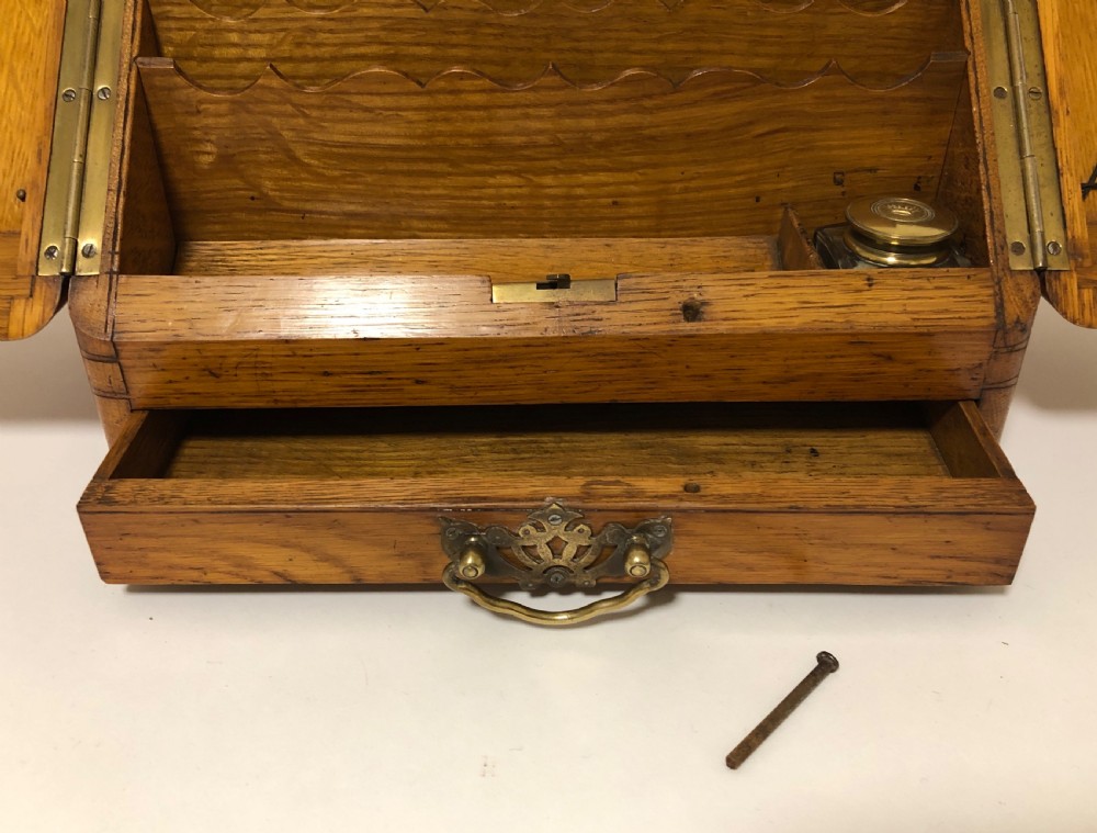 Antique Edwardian Desktop Stationery Cabinet View VI