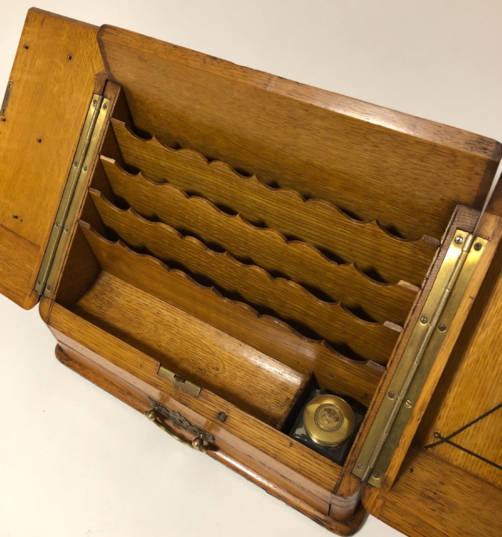 Antique Edwardian Desktop Stationery Cabinet View VII