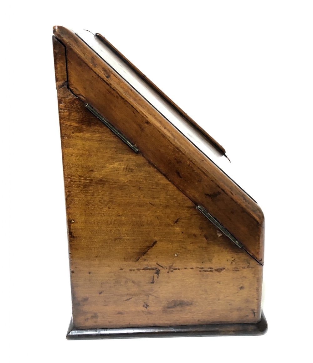 Antique Victorian Walnut Desktop Stationery Cabinet View IX
