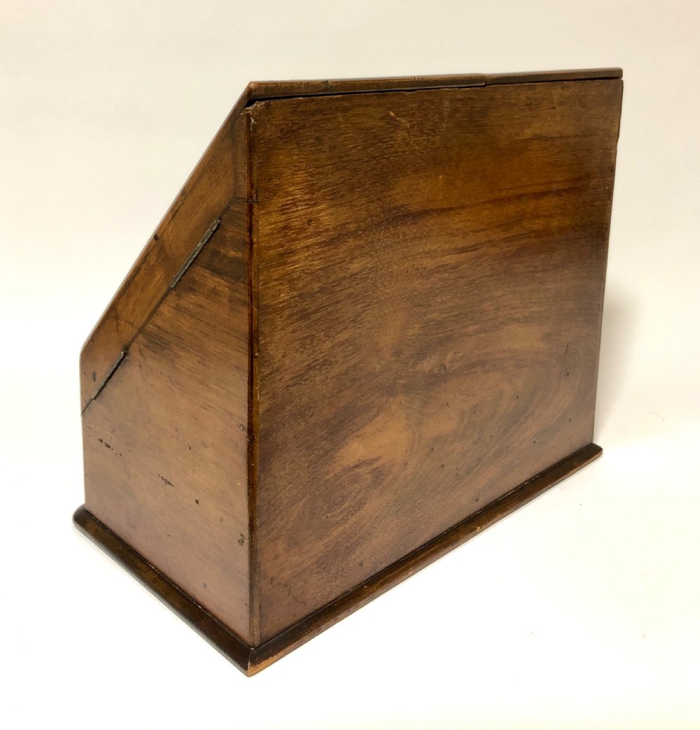 Antique Victorian Walnut Desktop Stationery Cabinet View XI